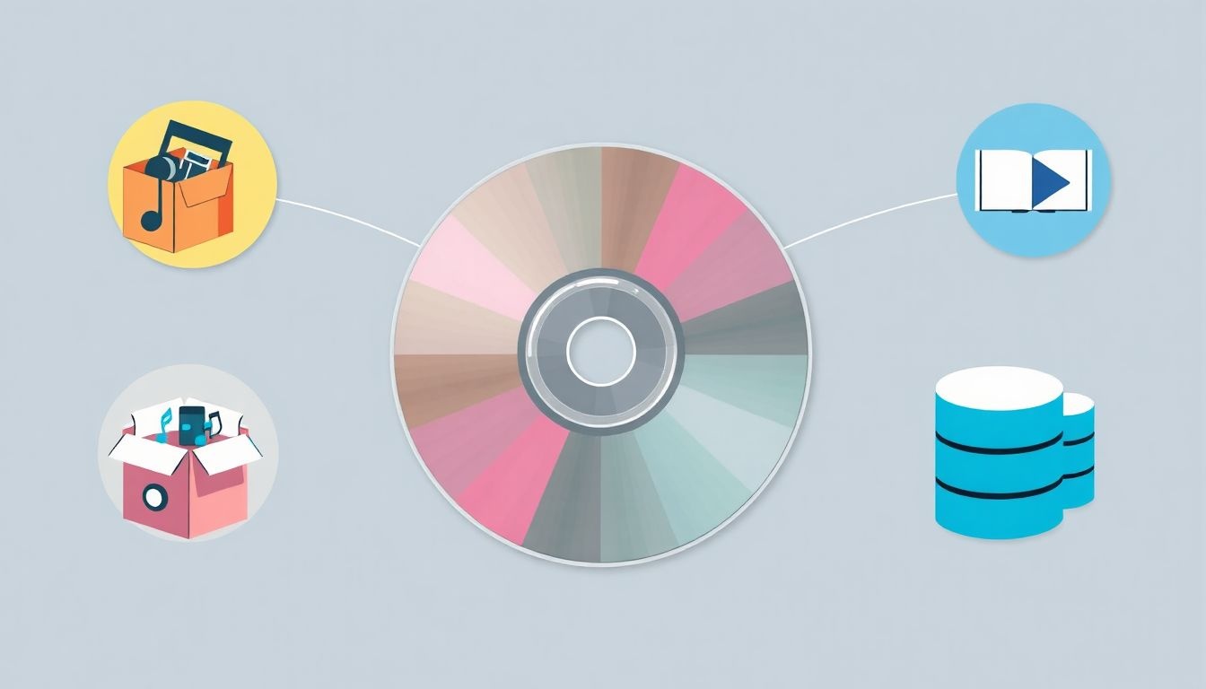 A CD-ROM sokoldalúan alkalmazható szoftverek és média tárolására.