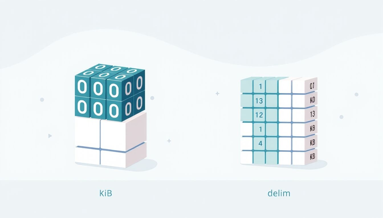 A KiB pontosan 1024 byte, míg a KB 1000 byte.
