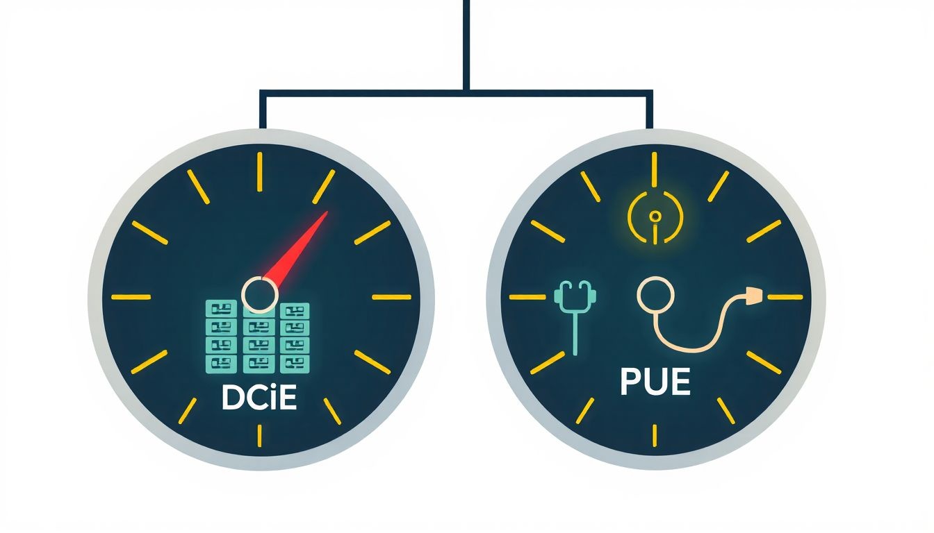 A DCiE a PUE reciproka, mindkettő hatékonyságot mér.