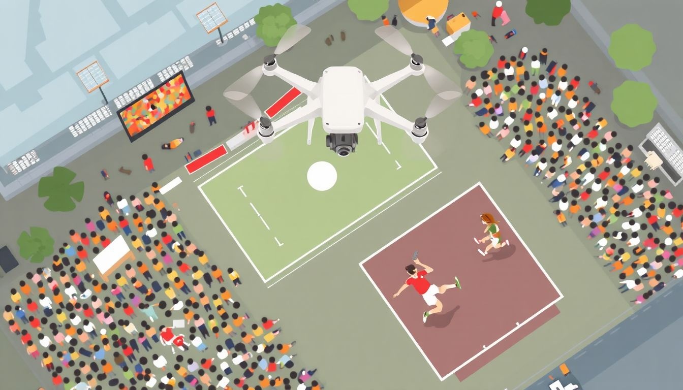 A drónok dinamikus légi perspektívát biztosítanak sporteseményeken.