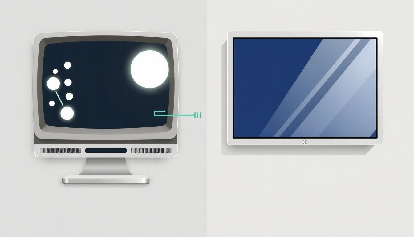 A CRT foszforréteg világít, az LCD folyadékkristályt változtat.