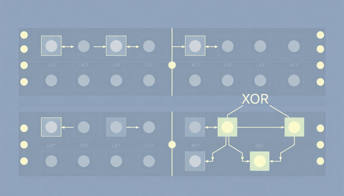 RAID 6 paritásszámítás Reed-Solomon és XOR algoritmusokkal történik.