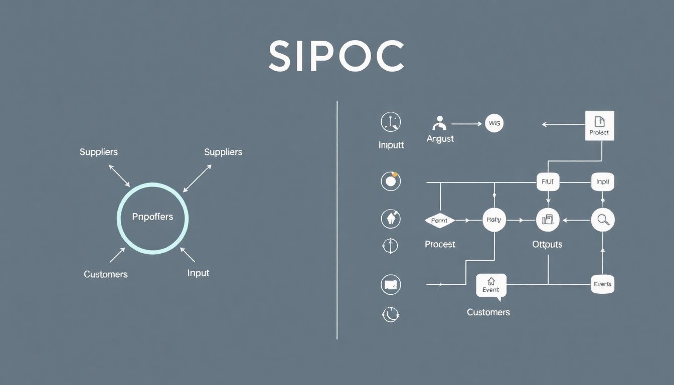 A SIPOC átfogóbb, mint a hagyományos folyamatábra a BPMN mellett.