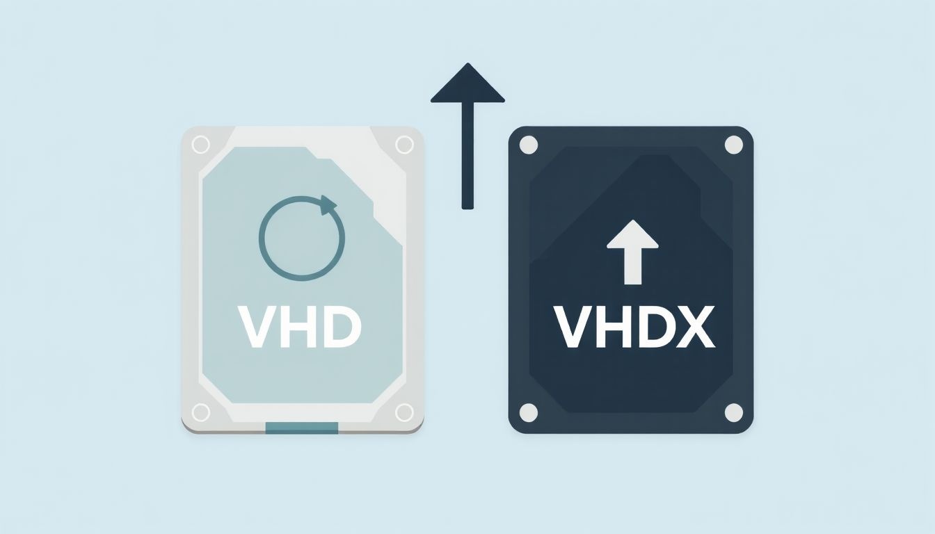 A VHDX nagyobb tárolókapacitást és jobb adatvédelmet kínál.
