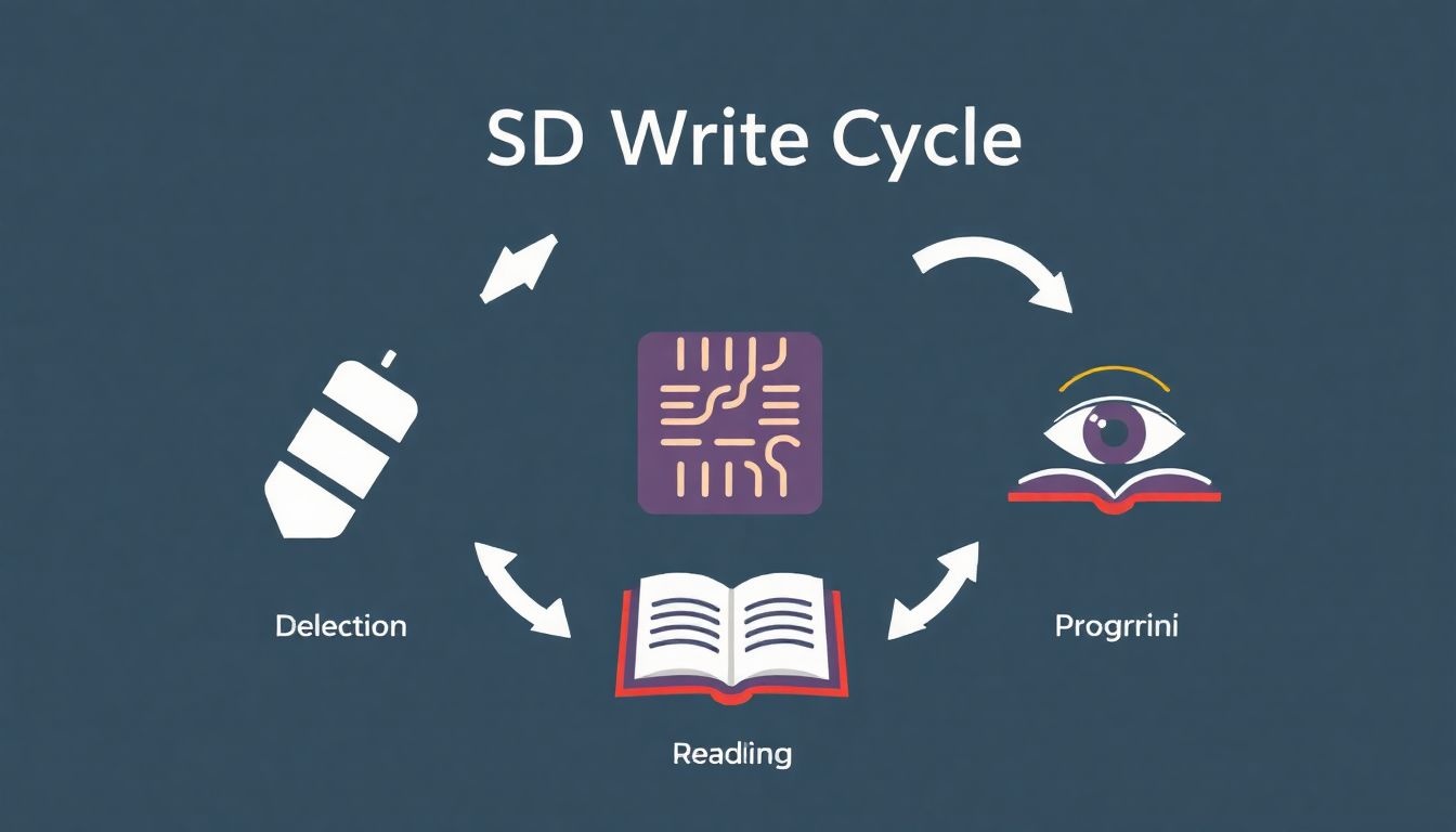 Az SSD írási ciklus törléssel, programozással és olvasással zajlik.