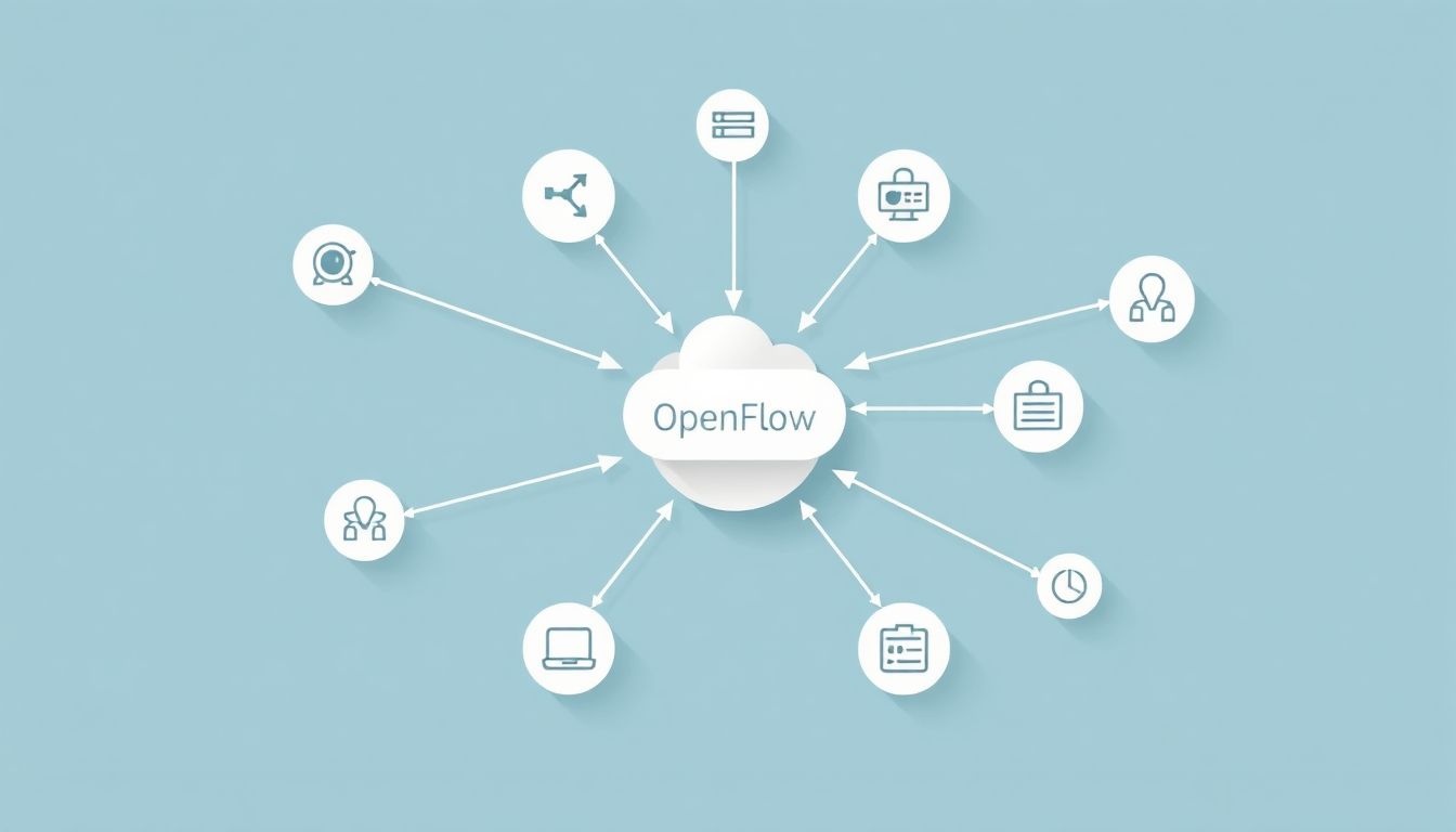 Az OpenFlow protokoll az SDN hálózati eszközök központi vezérlője.