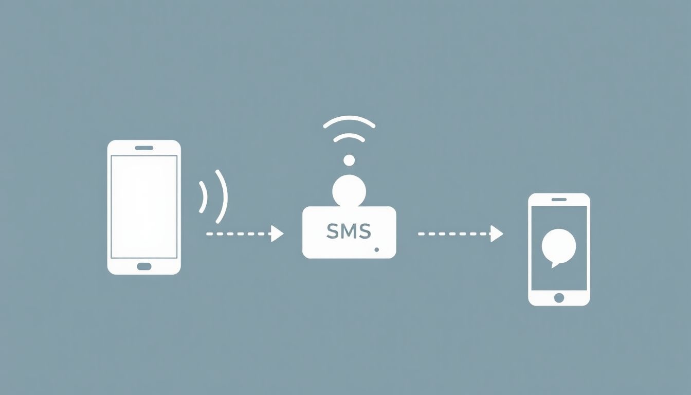 Az SMS üzenet az SMS-központon keresztül jut el címzetthez.