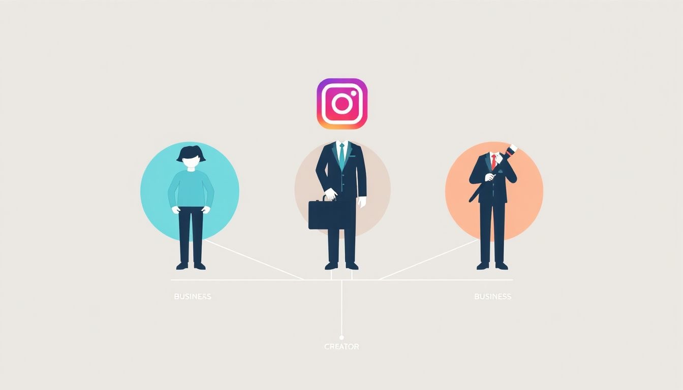 Az Instagram három fióktípust kínál: személyes, üzleti, alkotói.