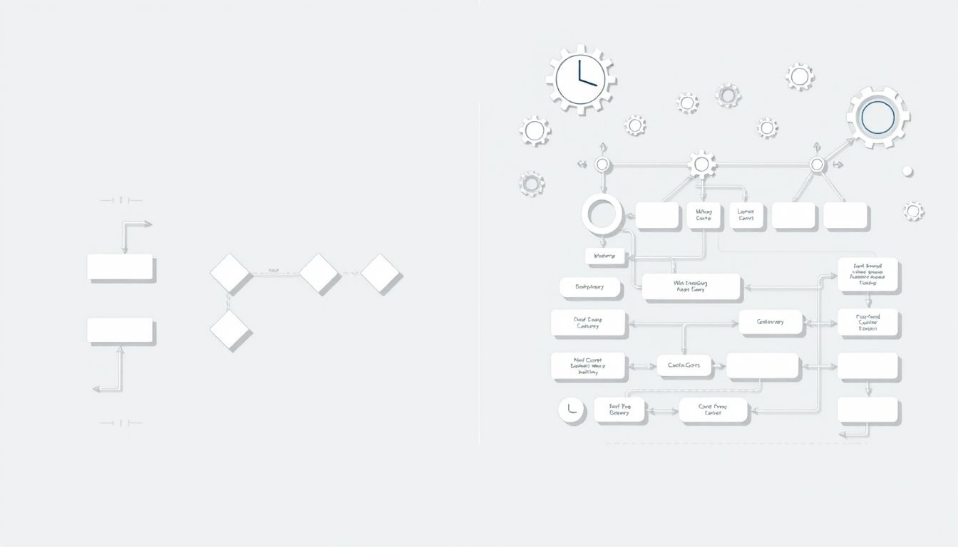 A BPMN részletesebb szabvány, mint a hagyományos folyamatábra.