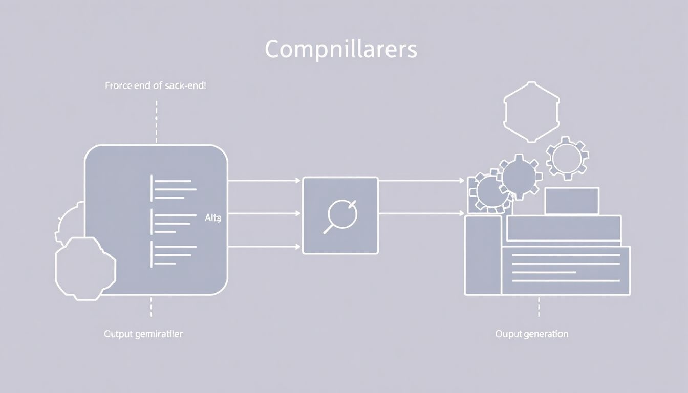 A front-end elemzi a forráskódot, a back-end generálja a célt.