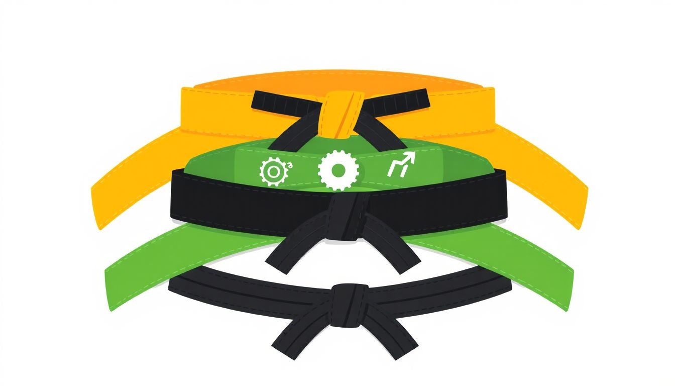 A Lean Six Sigma tanúsítványok fokozatok szerint mélyülnek el.