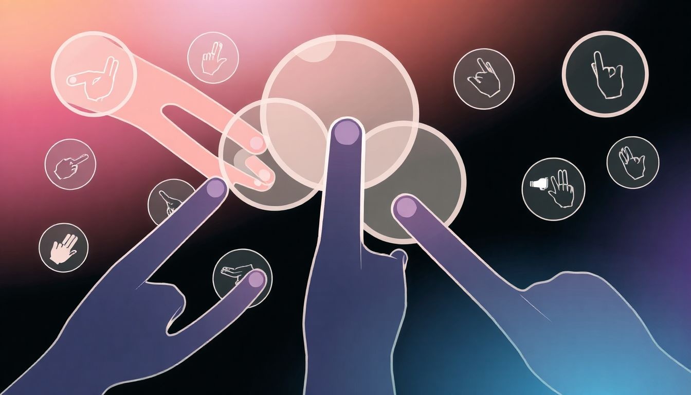 A multi-touch technológia lehetővé teszi egyszerre több pont érintését.