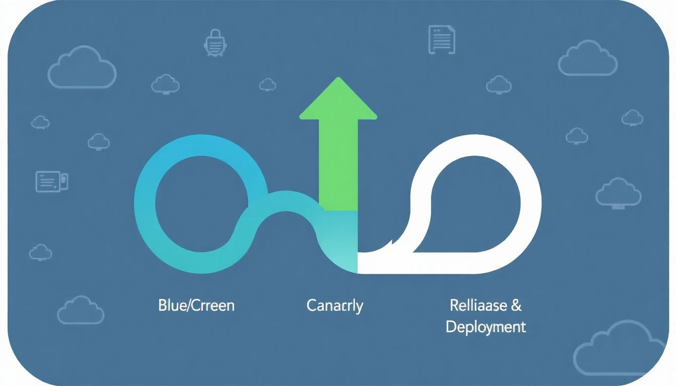 A Blue/Green és Canary stratégiák minimalizálják a rendszerleállást telepítéskor.