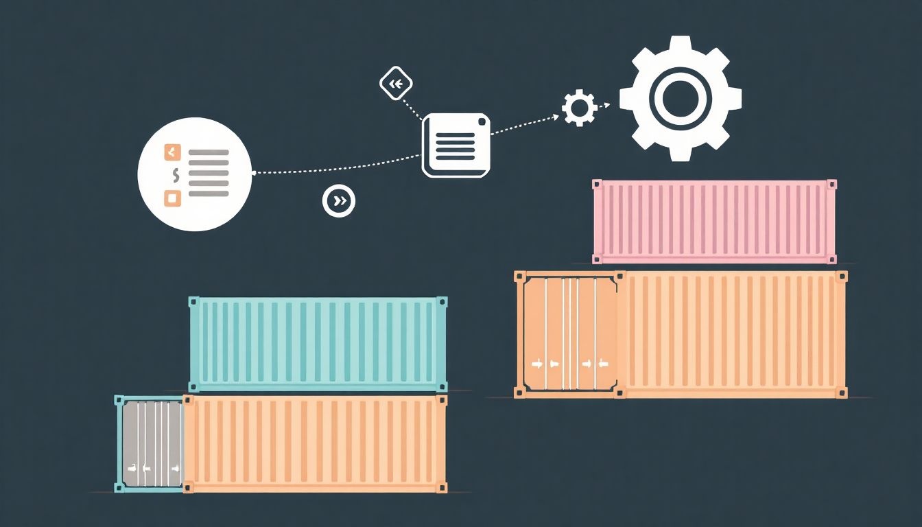 A Dockerfile automatizált lépésekkel építi fel a konténerképet.