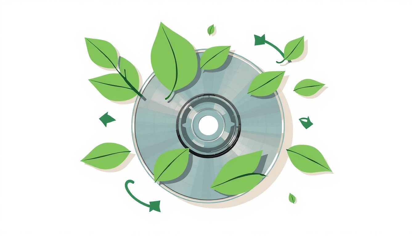 A DVD+R újrahasznosítása csökkenti a műanyag hulladékot.