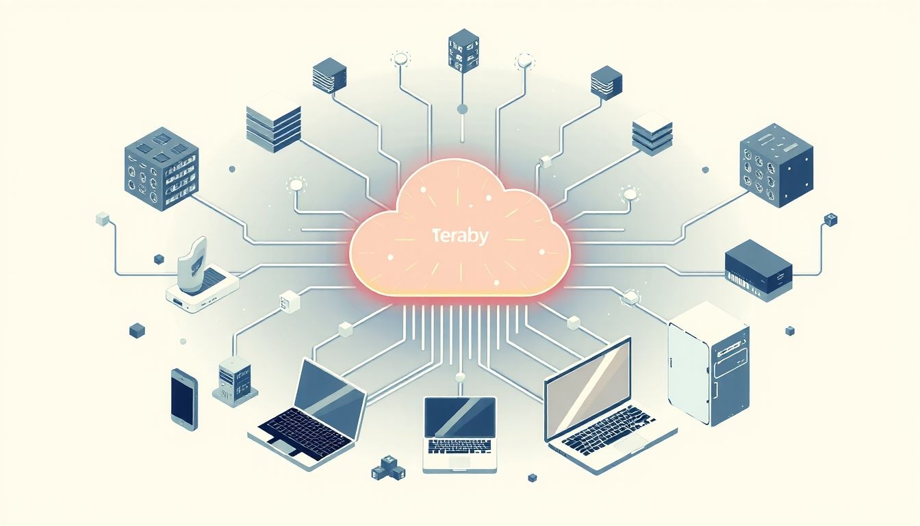 A terabyte tárolókapacitás kulcsfontosságú a felhőalapú szolgáltatásokban.
