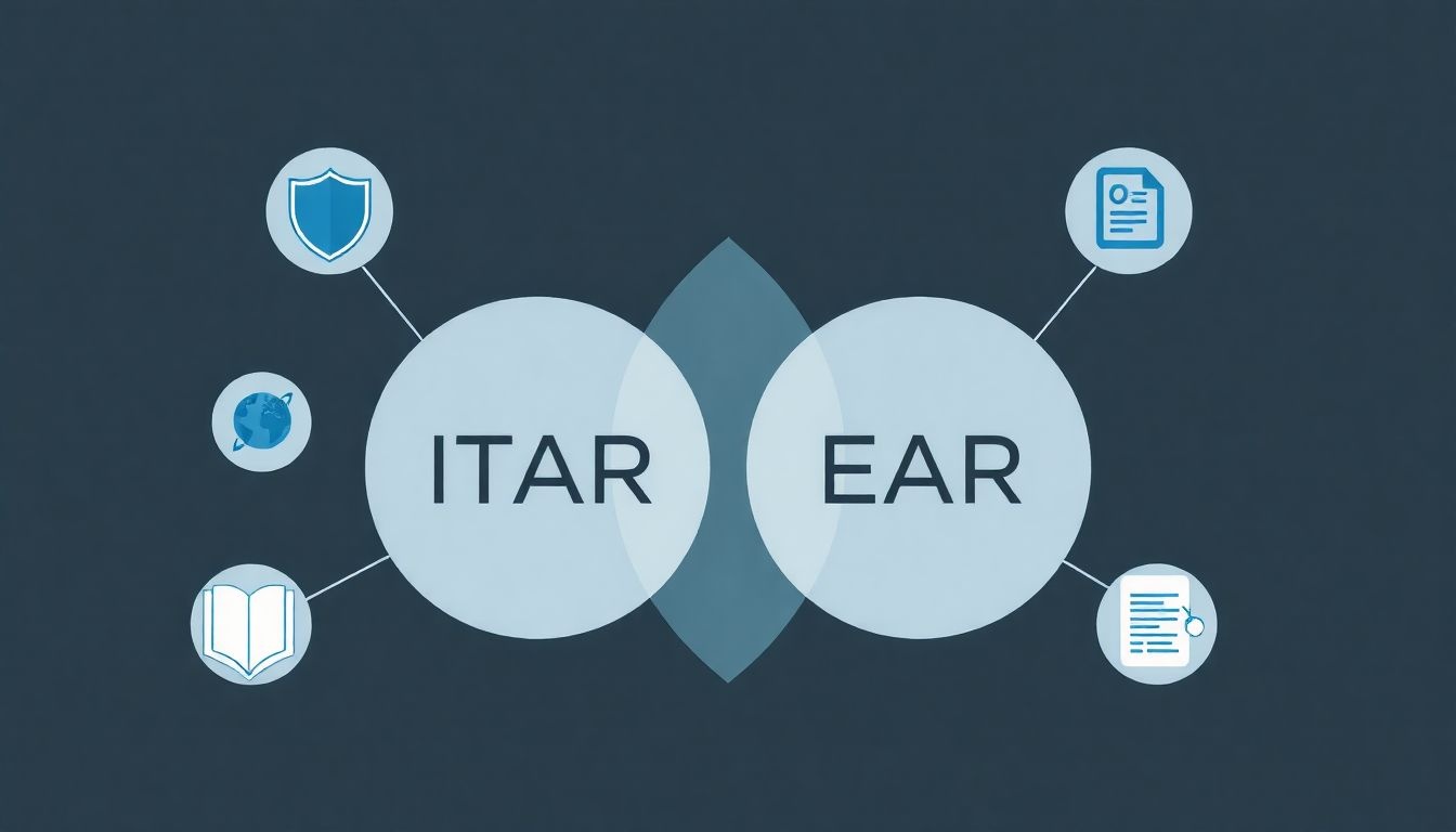 Az ITAR katonai, az EAR polgári exportkontroll szabályozás.
