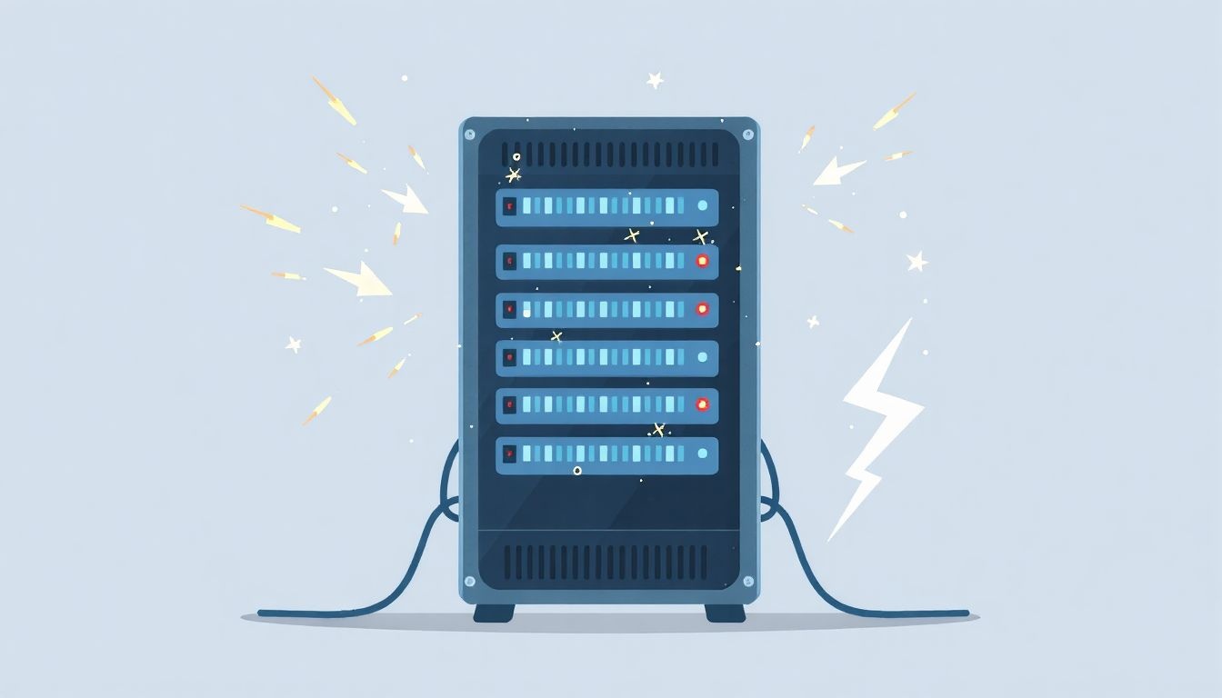 Elektromos stressz gyorsítja a szerver hardver idő előtti hibáját.