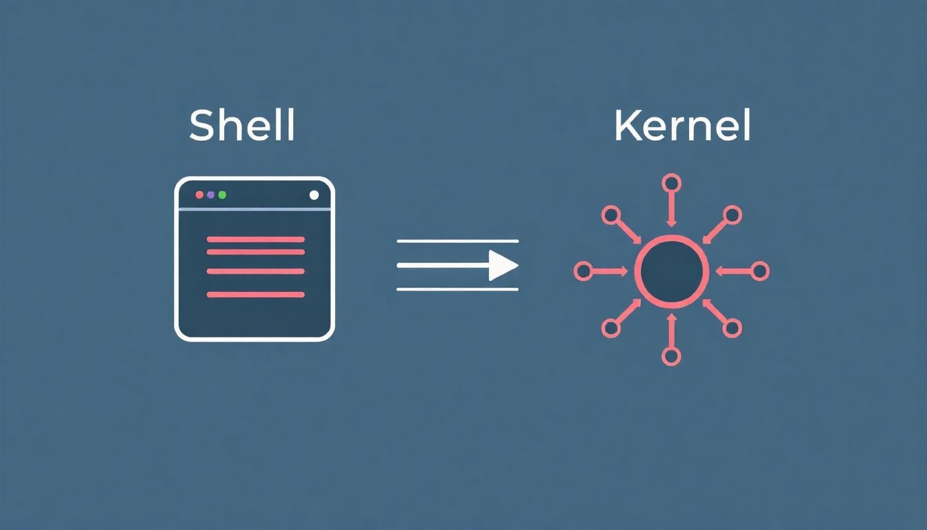 A Shell parancsokat küld a kernelnek rendszerhívásokon keresztül.