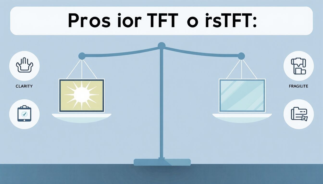 A TFT kijelzők gyors válaszidőt és élénk színeket kínálnak.