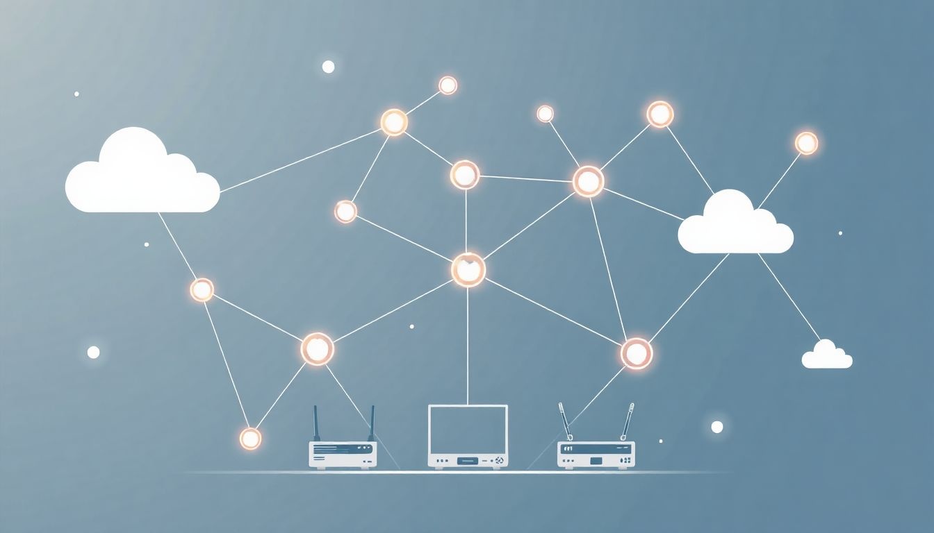 A WAN-ok kapcsolatát MPLS és VPN technológiák biztosítják.