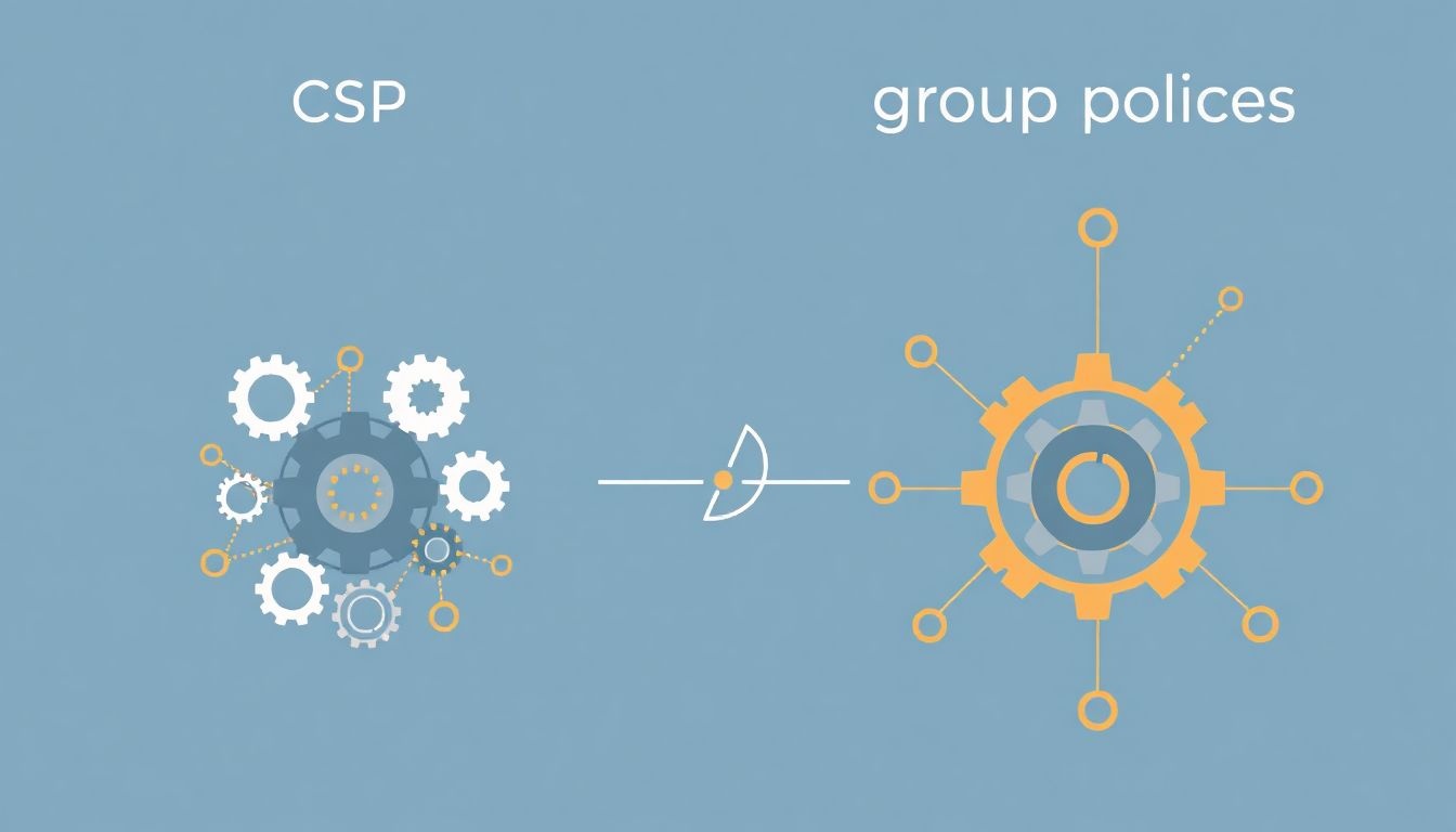 A CSP-k rugalmasabb, valós idejű konfigurációt kínálnak a csoportházirendekhez képest.