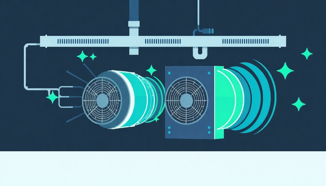 A levegős economizer hűvös külső levegőt használ energiahatékonyan.