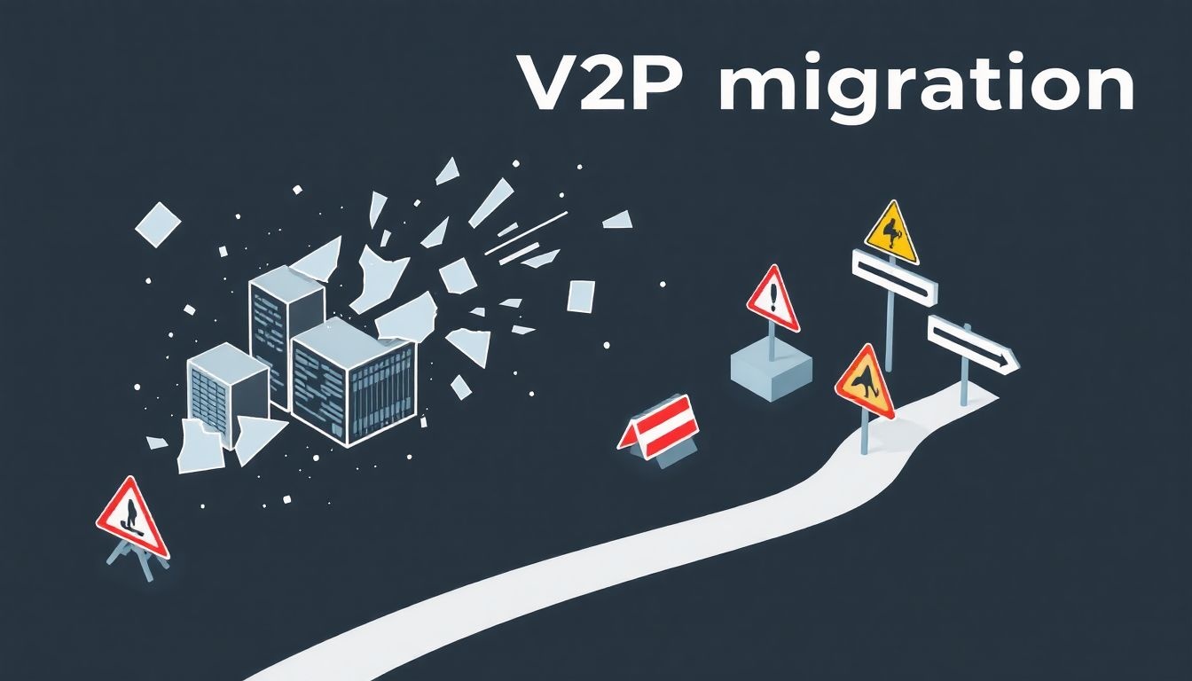 A V2P migráció során adatvesztés és rendszerösszeomlás is előfordulhat.