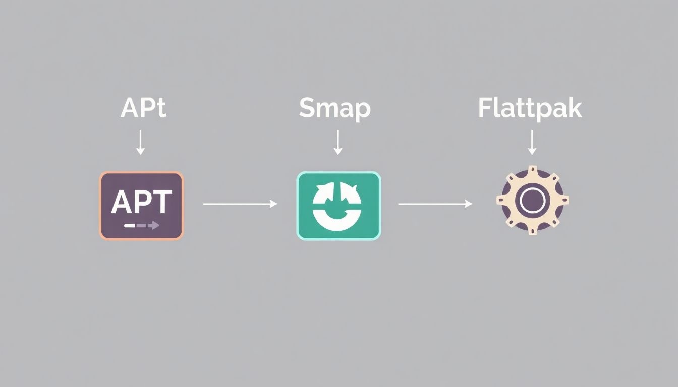 Az Ubuntu szoftverkezelésében az APT, Snap és Flatpak egyaránt fontos.