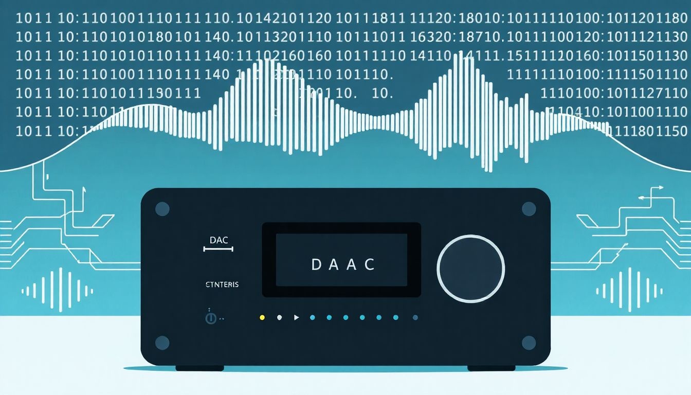 A DAC digitális jelet analóg audiováltozattá alakít precízen.