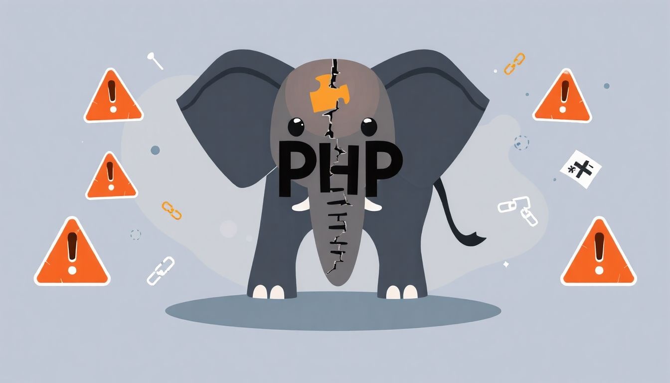 A PHP gyakran kritizált biztonsági és teljesítménybeli hiányosságai miatt.