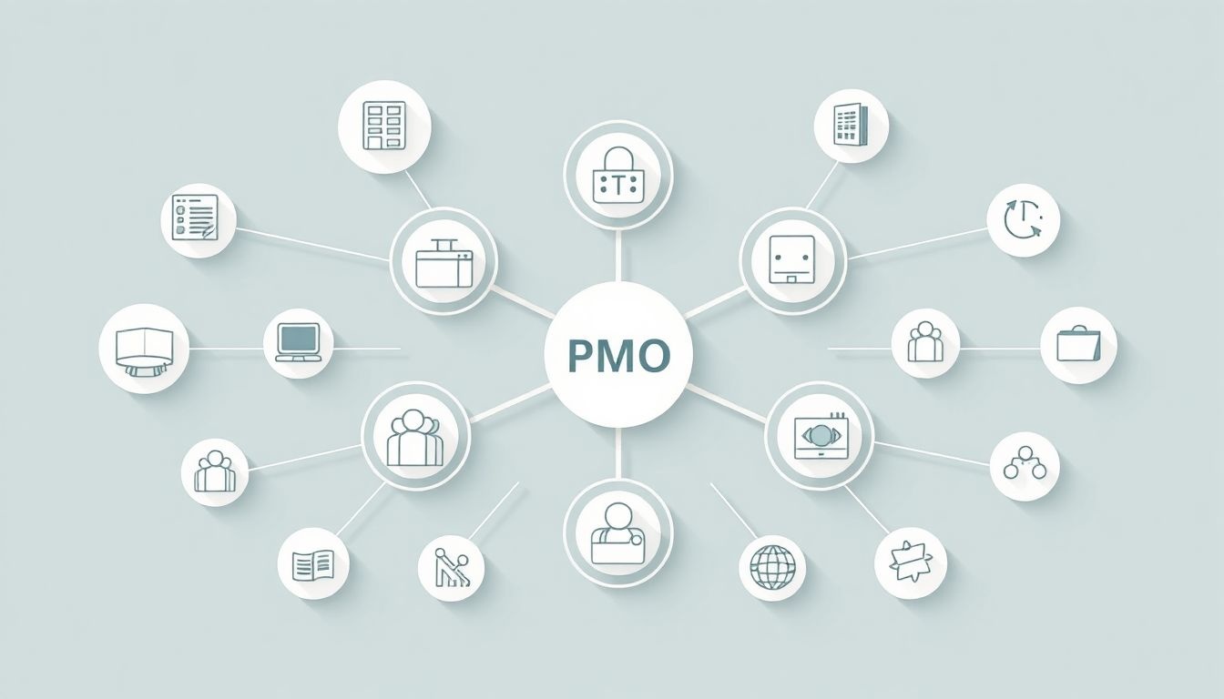 A funkcionális PMO főként szabványosításra és támogatásra koncentrál.