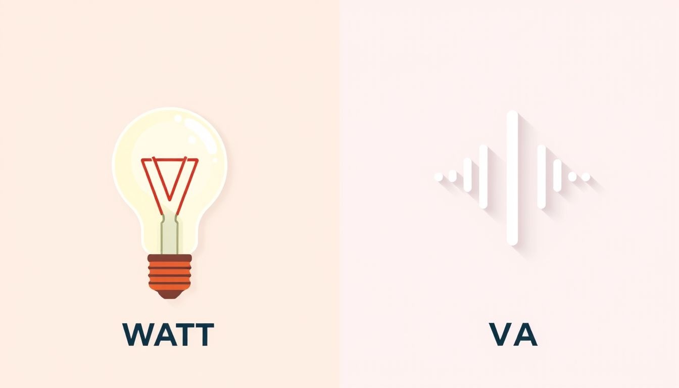 A watt a valós teljesítményt, a VA a látszólagos teljesítményt méri.