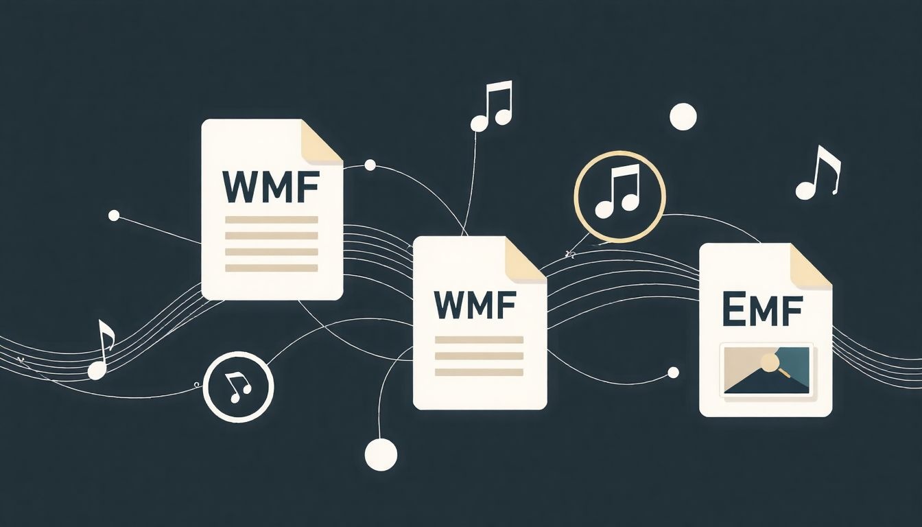 A WMF és EMF fájlok vektoros grafikák pontos megjelenítését szolgálják.