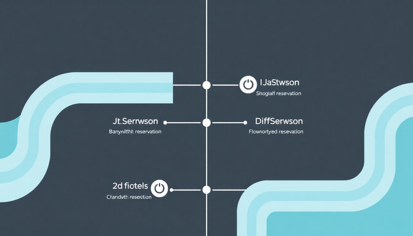 Az IntServ garantálja a sávszélességet, DiffServ priorizál.